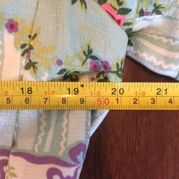 Vintage Structured Mix Print Blouse - Picture 7 of 8